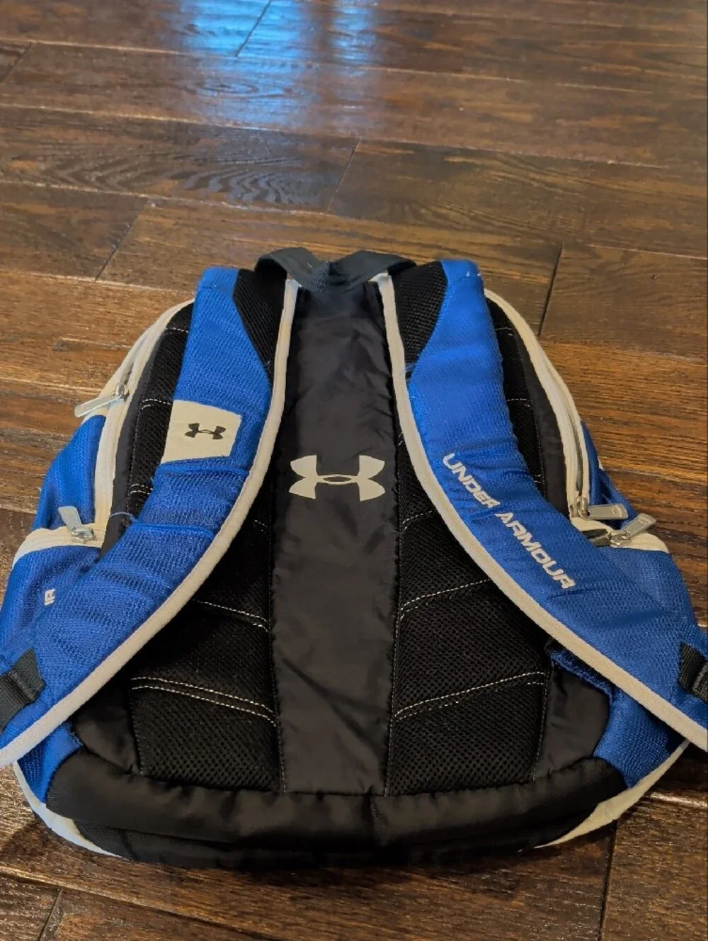 Under Armour Blue and Cream Men's Backpack with Front Logo
